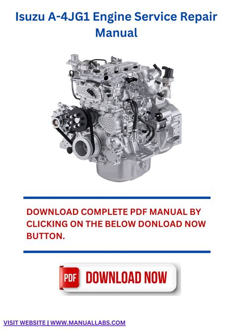 Isuzu A 4JG1 Engine Service Repair Manual By Agriculture Equipment