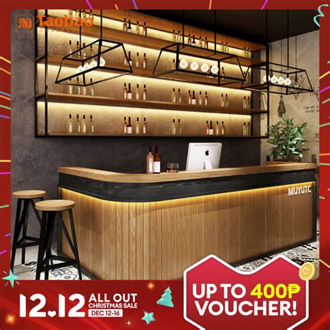 Industrial Style Retro Bar Counter Cashier Bar Restaurant For