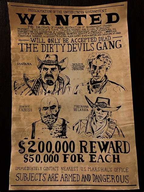 Wanted Poster I Made Of And My Friends Posse : r/RedDeadOnline