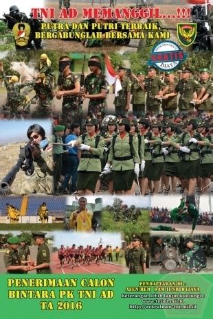 Kodam II Swj Buka Pendaftaran Calon Bintara PK Reguler TNI AD WEBSITE