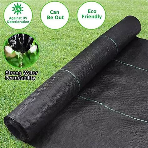 Seewan Garden Weed Barrier Landscape Fabric Black Heavy Duty Weed Block Gardening Mat Garden