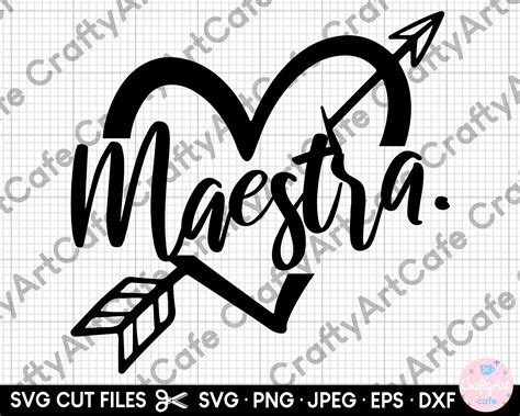 Maestra Svg Etsy