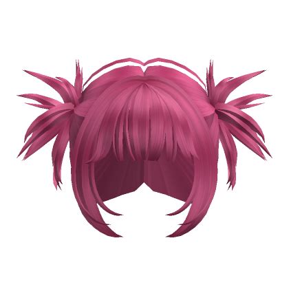 Messy Y2K Punk Pigtails Hot Pink Roblox