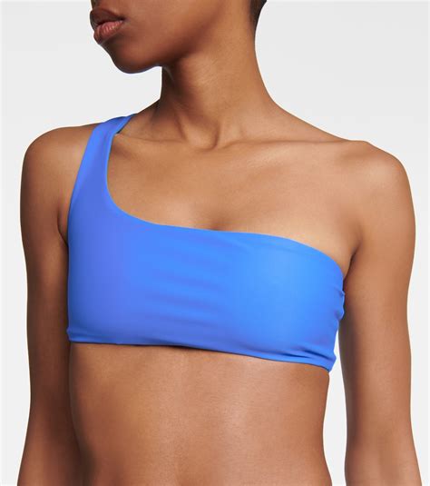 Apex One Shoulder Bikini Top In Blue Jade Swim Mytheresa