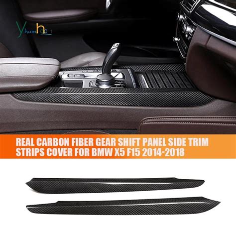 Pair Car Interior For Bmw X F Real Carbon Fiber Center