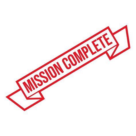 Premium Vector Mission Complete Rubber Stamp Design Art Illustration