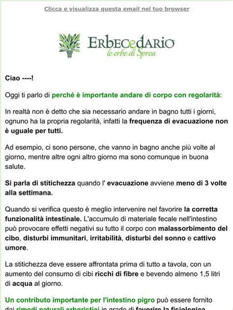 Erbecedario Ecco Perch Importante Andare Di Corpo Con Regolarit