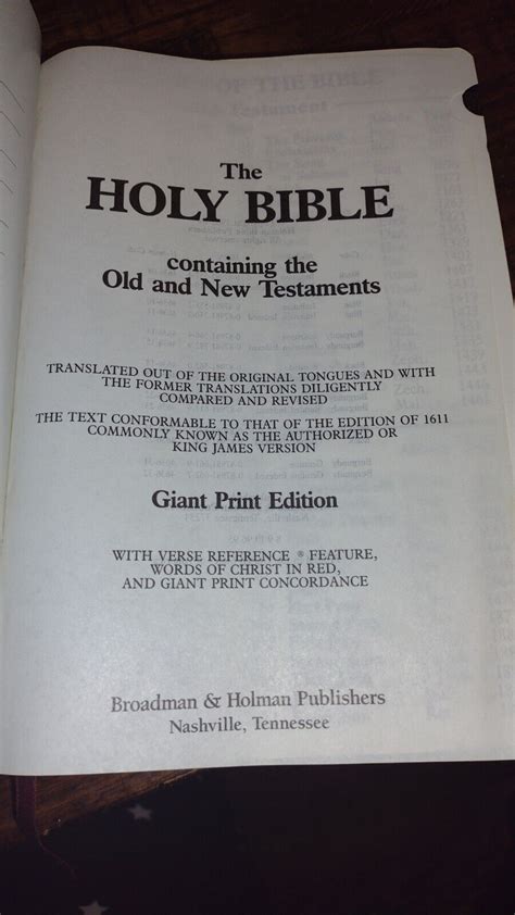 The Broadman And Holman Giant Print Reference Bible Kjv Red Leather