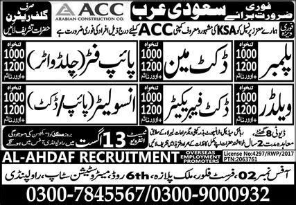 Plumber And Welder Jobs 2024 In Saudi Arabia 2024 Job Advertisement