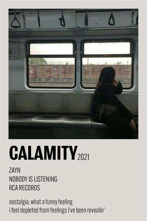 Calamity Nobody Is Listening Zayn Minimalist Song Poster Song Lyrics