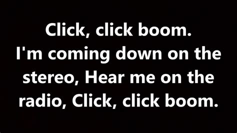 Saliva Click Click Boom Lyrics Youtube