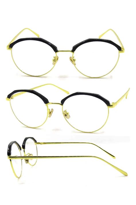 Custom Half Rim Eyeglasses Half Eyebrow Design Optical Frame Buy Custom Half Rim Eyeglasses