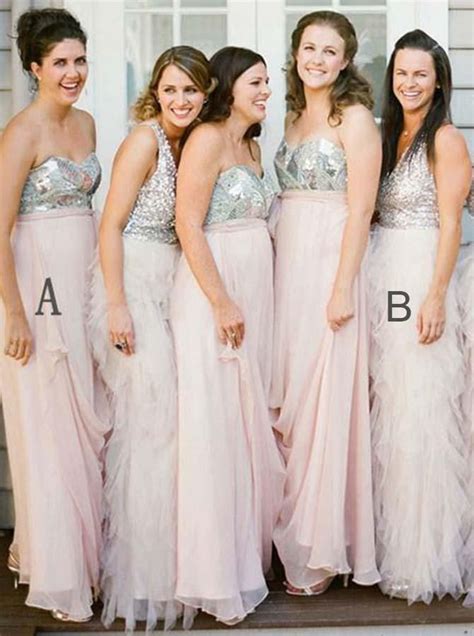 Mismatched Bridesmaid Dress Chiffon Tulle Bridesmaid Dress Long