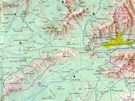 Khusain Nuruu National Park Map - Ulaan Baatar • mappery