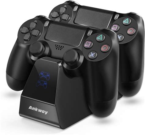 Ankway Ps4 Controller Charger Dual Fast Charging Docking Station Stand With Led Charging