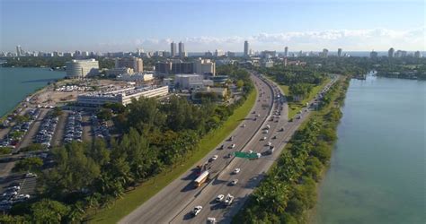 Aerial Video Mount Sinai Medical Center Hospital Miami Beach Stock ...