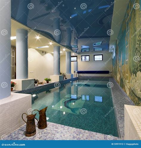 New swimming pool stock image. Image of dolphin, indoors - 5991913