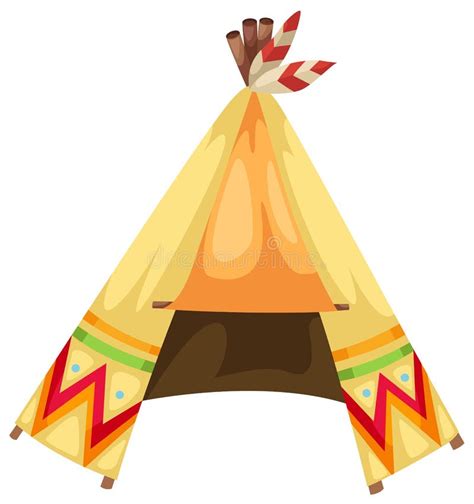 Cartoon Indians Tepee Stock Vector Illustration Of Interior