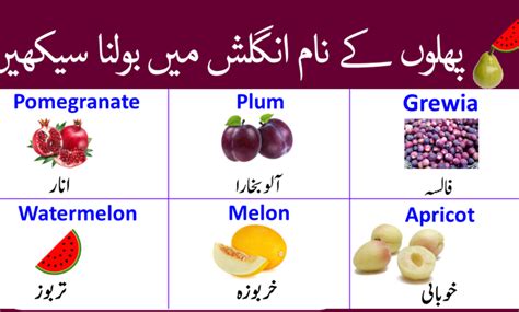 Fruit Names In Urdu And English With Pictures Off