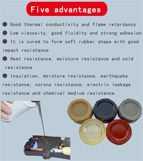 Two Components Thermal Conductive Potting Compound Adhesive 0 8~3 0w Mk Silicone Ab Glue