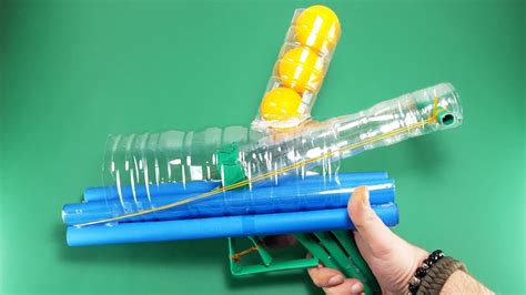 How To Make A Ping Pong Ball Launcher Using Plastic Bottle Homemade Toys Youtube