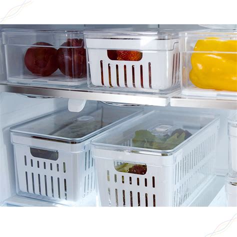 Organizador De Alimentos Pote P Geladeira Clear Fresh Ou Porta Frios