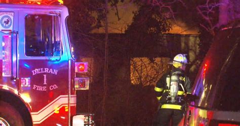 Firefighter Injured Battling House Fire In Burlington County Cbs Philadelphia