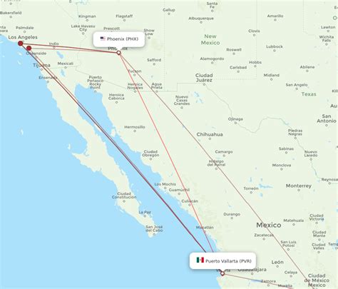 All Flight Routes From Phoenix To Puerto Vallarta Phx To Pvr Flight