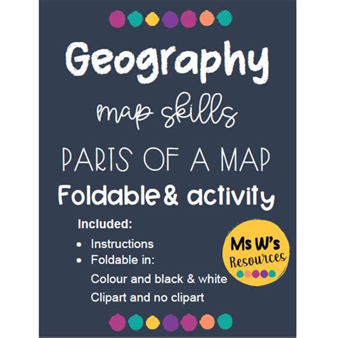 Geography Map Skills Parts Of A Map Foldable And Activity • Teacha