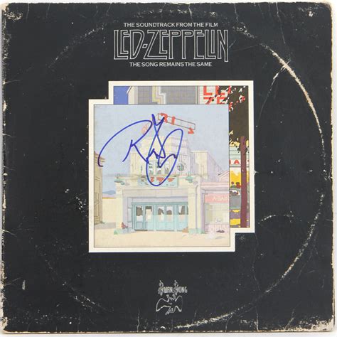 Lot Detail Led Zeppelin Robert Plant Signed The Song Remains The