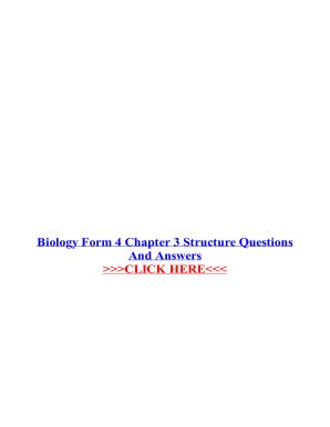 Fillable Online Biology Form 4 Chapter 3 Structure Questions And