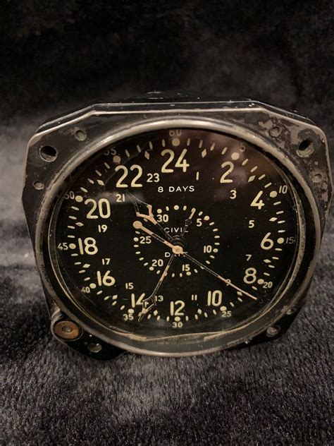 Ww2 Us Navy Waltham Aero 8 Day Clock Etsy