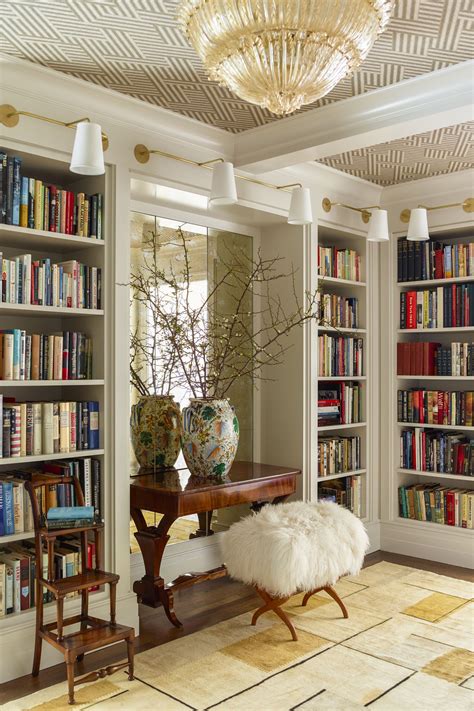 These Wallpapered Ceilings Are Too Good Not To Try Home Library Rooms