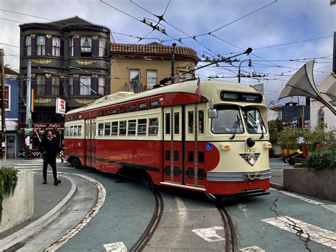 San Francisco Muni Photos An F Line Streetcar Depart Jane Warner Plaza