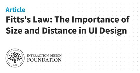 Fitts S Law The Importance Of Size And Distance In UI Design IxDF