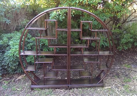 Fabulous Asian Round Shelf Room Divider