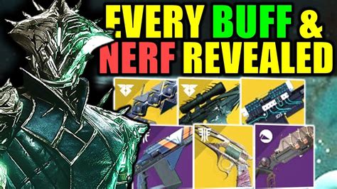 30th Anniversary Update ALL EXOTIC WEAPON BUFFS Slug Shotgun Nerf