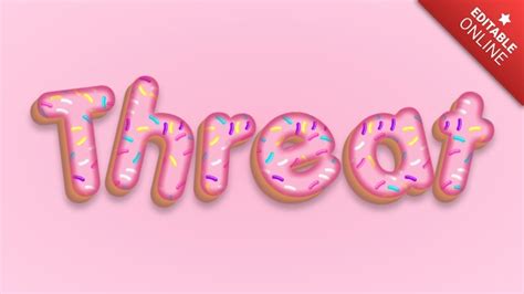 Threat Strawberry Donut Text Effect Generator