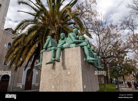 Madrid Spain FEB 19 2022 Refugiados Is A Monument Dedicated To