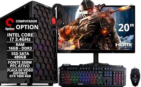 Pc Gamer Completo Intel Core I Ghz Gb Ddr Ssd Gb Monitor