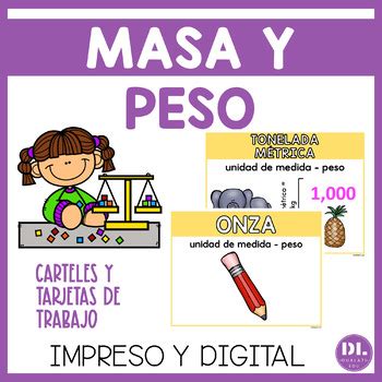 Masa Y Peso Weight Task Cards Spanish By Dualati Edu Bilingual Resources