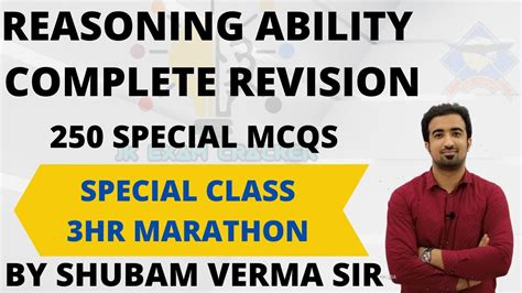 250 MCQS ON REASONING ABILITY SET 02 REASONING SPECIAL CLASS