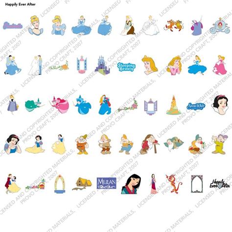 Disney© Happily Ever After Cricut® Cartridge For Future Reference Of What Characters Look Like