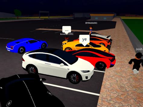 Random Car Meet In Car Dealership Tycoon Im The One In The Tesla