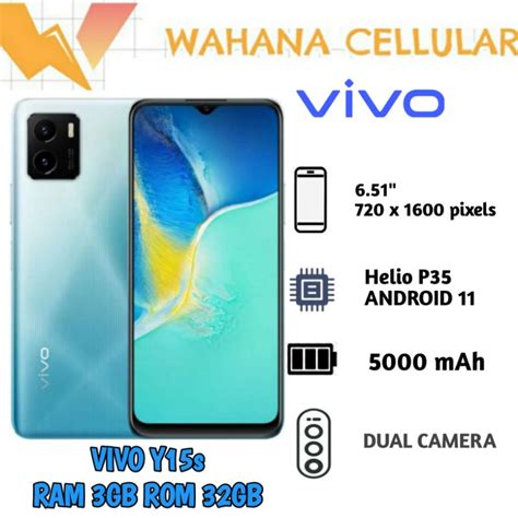 Jual HP VIVO Y15S 3 32 GB VIVO Y15 S RAM 3GB ROM 32GB GARANSI RESM