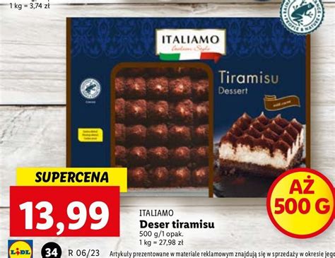 Promocja Tiramisu Italiamo W Lidl