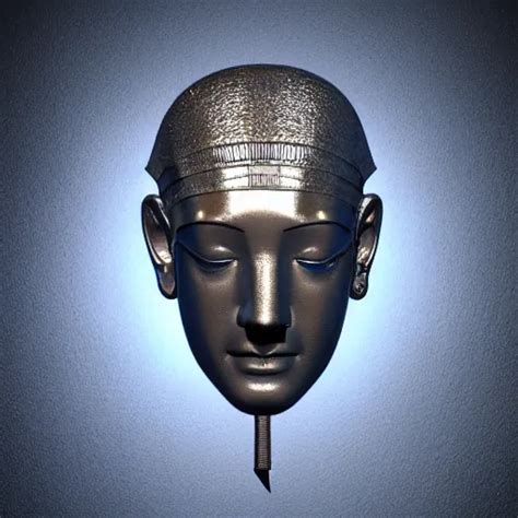 3 D Render Melted Egyptian God Head Sculpture Stable Diffusion