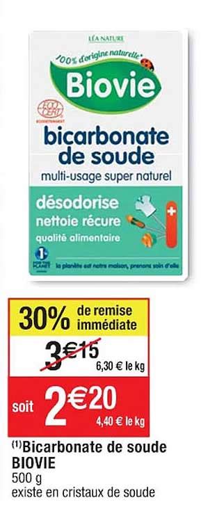 Promo Bicarbonate De Soude Biovie Chez Cora ICatalogue Fr