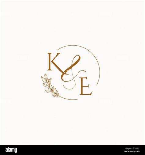 KE Initial Wedding Monogram Logo Design Ideas Stock Vector Image Art