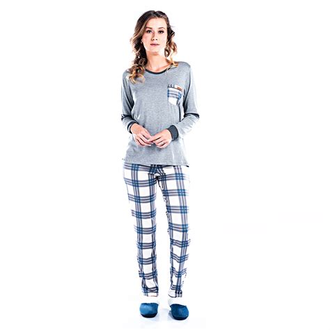 Pijama Feminino Valentina Xadrez Moon Vairelli